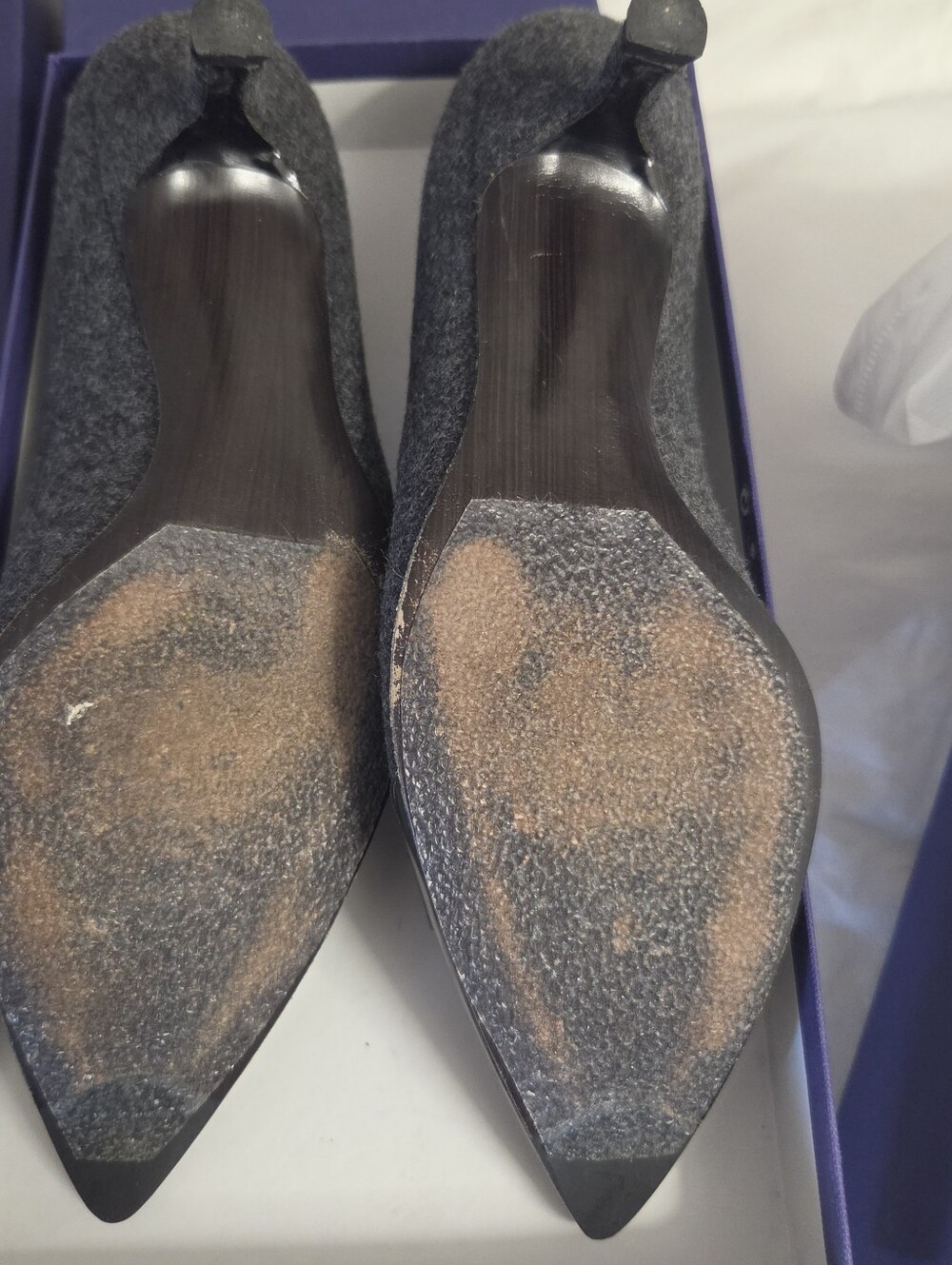 Stuart Weitzman  Stuart Weitzman Wingtip Fall Winter Kitten Heels 8.5 - Picture 4 of 6